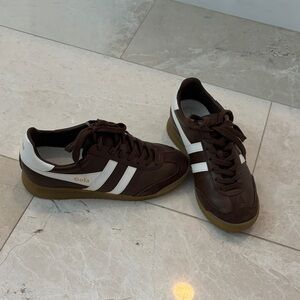 Gola Women’s Chocolate Brown and White Sneakers